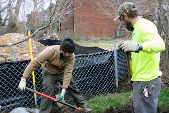 Planting a RiverSmart Homes tree