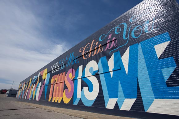 The "This Is We" mural, created during a revitalization project for a Memphis neighborhood