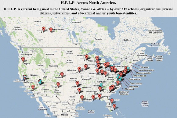 H.E.L.P. lesson plans are used across North America