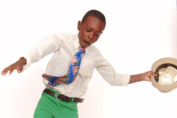 10-year-old Brett Burch designs his own ties--like this "Whoa!" design--and sells them online