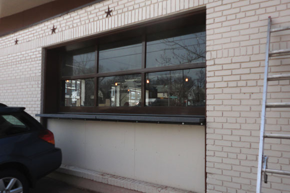 The garage door will open up, providing access to the bar