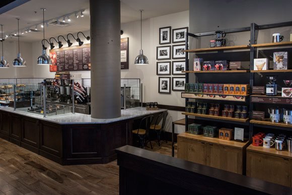 The inside of the first D.C. Peet's store