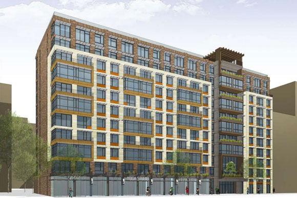 Preliminary rendering for the new Portner Place building fronting U St
