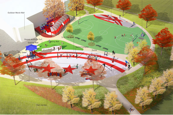 Rendering of the new Trinidad Playground