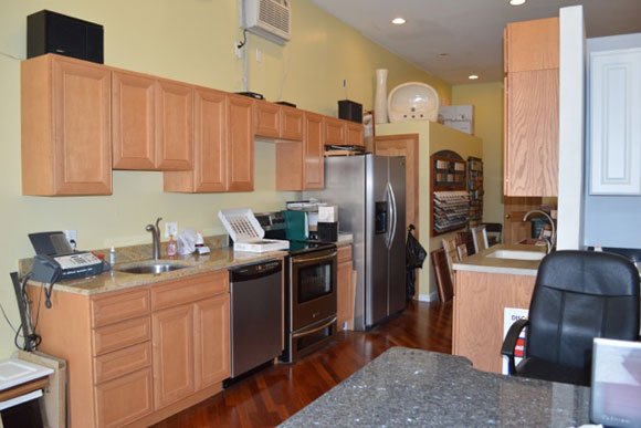 The showroom at Mirror Image Builders is set up much like a typical rowhome kitchen, because it is one