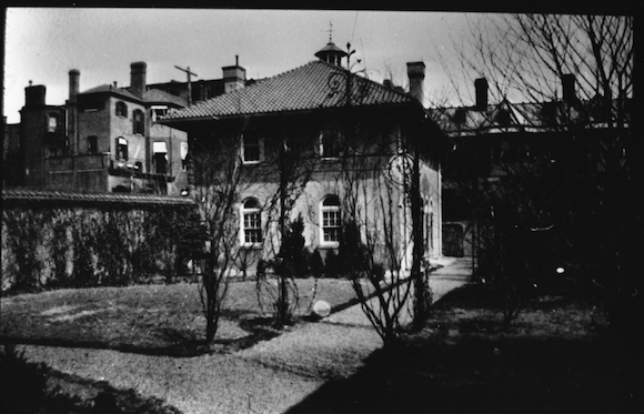 Historic photo of the Heurich House carriage house